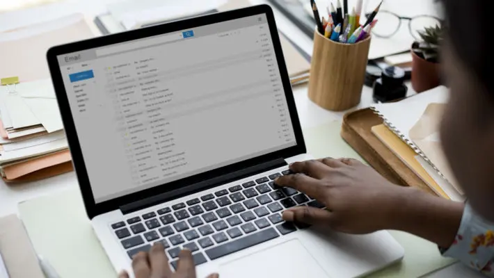 checking email