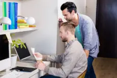 gay couple at office