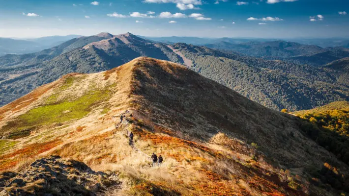 Bieszczady. Widok z Połoniny Caryńskiej.  fot.Krzysztof Zajączkowski / UMWP