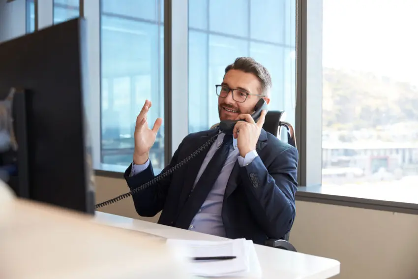 speaking on the phone