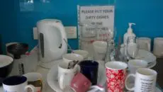 dirty office kitchen
