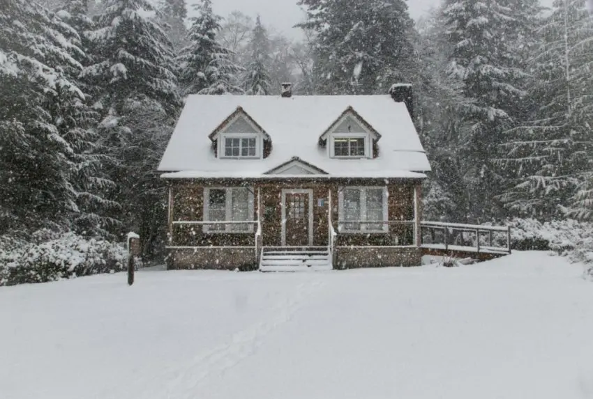 House in snow