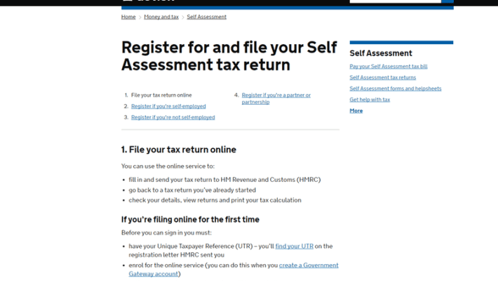 self assessment tax return
