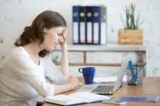 Small business owner worried