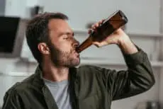 drinking beer