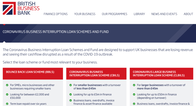 Bounce Back Loan application
