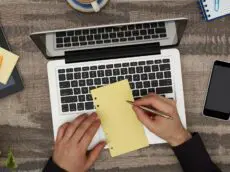 Designer at desk