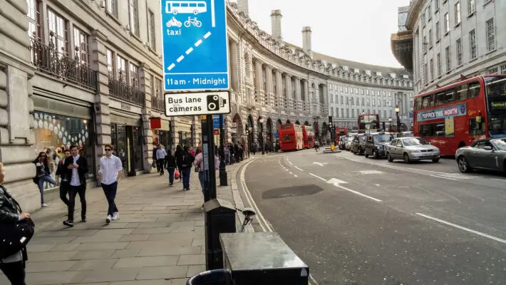 Regent street in London