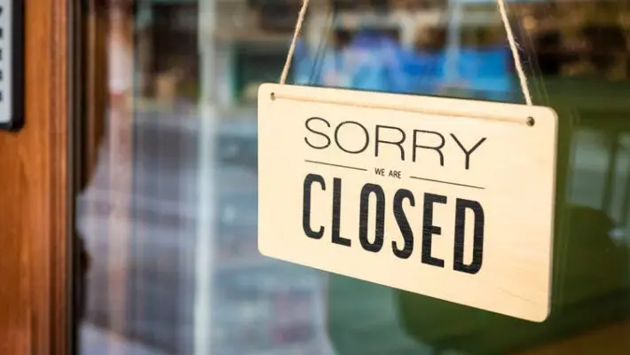 We are closed
