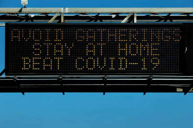 Sign: BEAT COVID-19