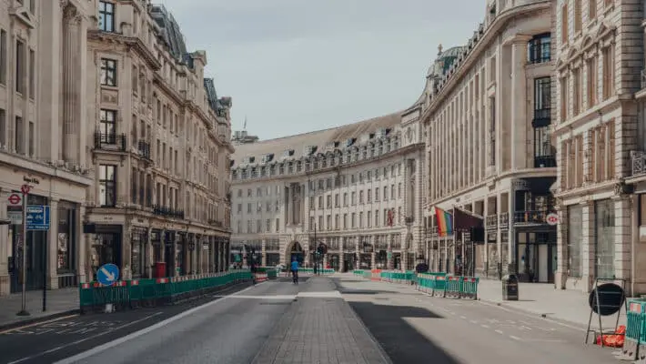 Empty Regent Street