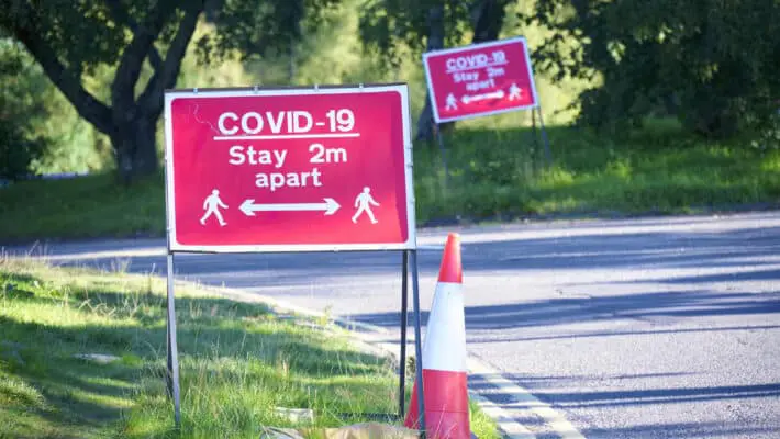 covid sign