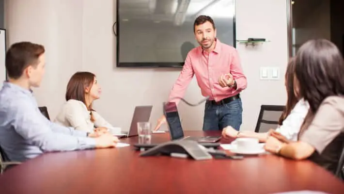 salesman pitching