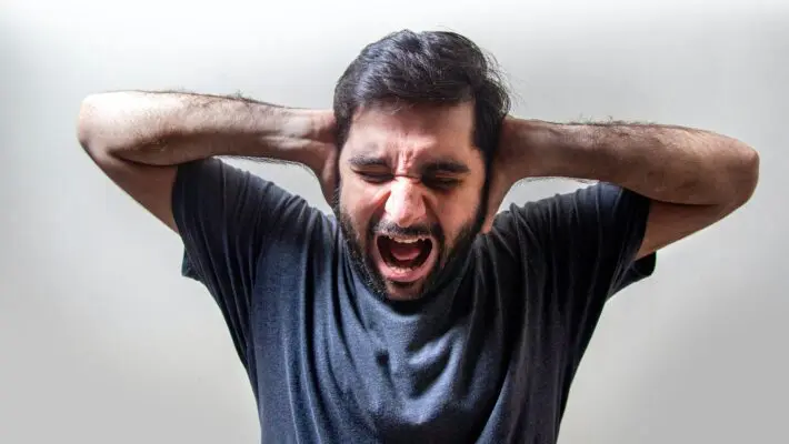 Man stressed
