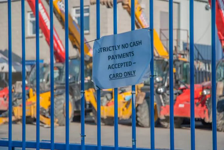 no cash payments