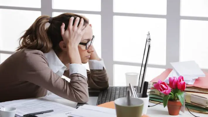 stressed business woman