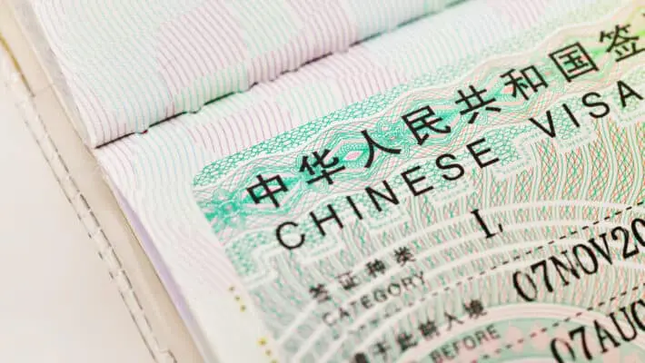Chinese visa