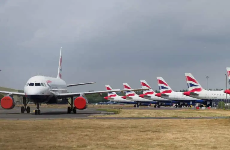 parked airplanes