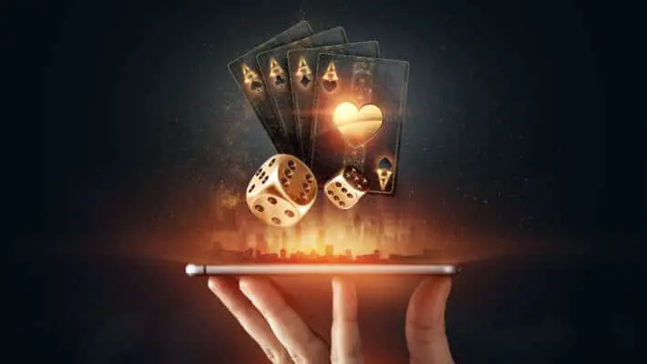 Creative,Background,,Online,Casino,,In,A,Man’s,Hand,A,Smartphone