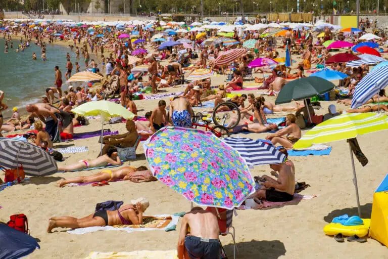 busy beach