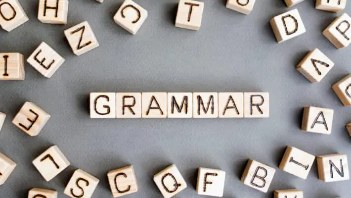 The,Word,Grammar,Wooden,Cubes,With,Burnt,Letters,,Study,Of