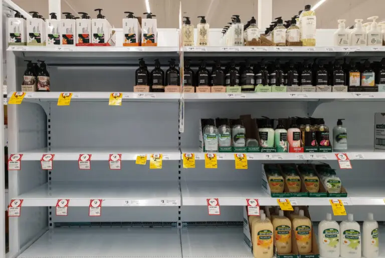Empty shelves