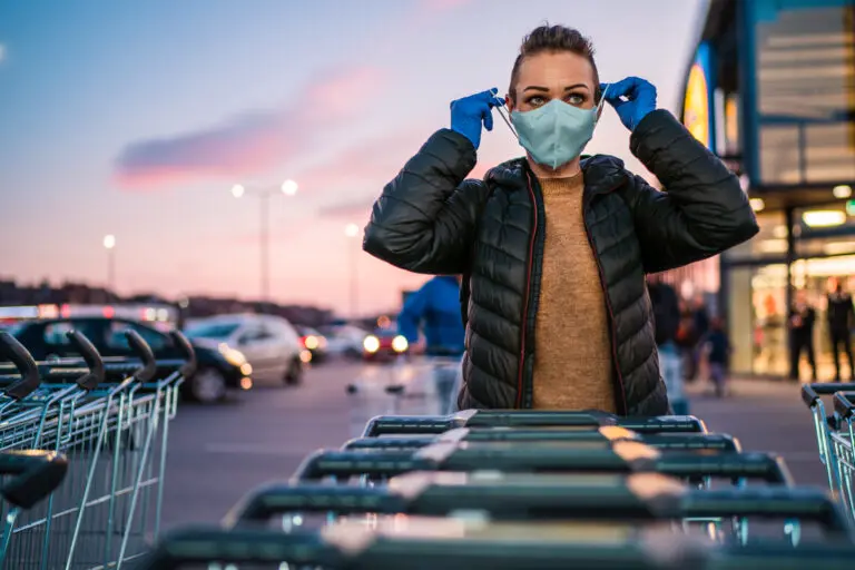 face mask in shops