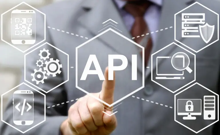 Businessman,Touched,Api,Acronym,Word,Icon,On,Virtual,Screen,On