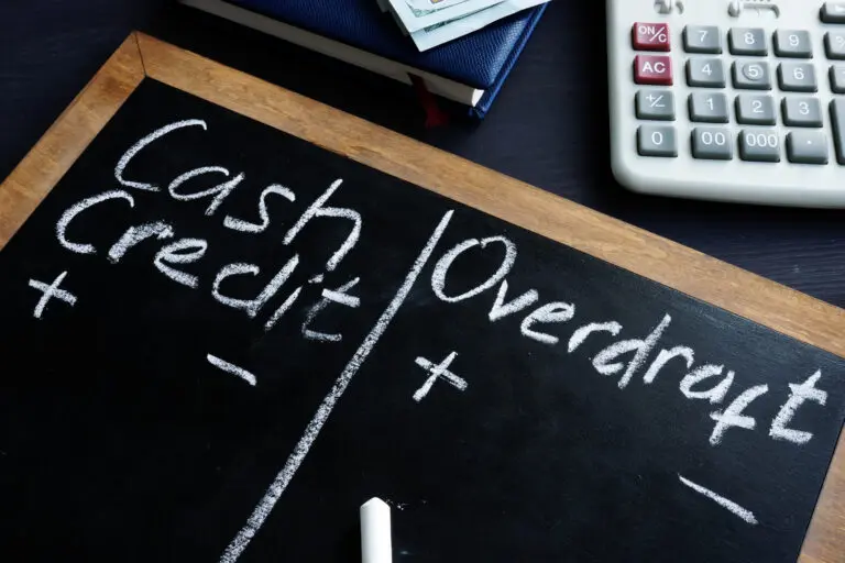 Cash,Credit,Vs,Overdraft,Handwritten,On,A,Blackboard.