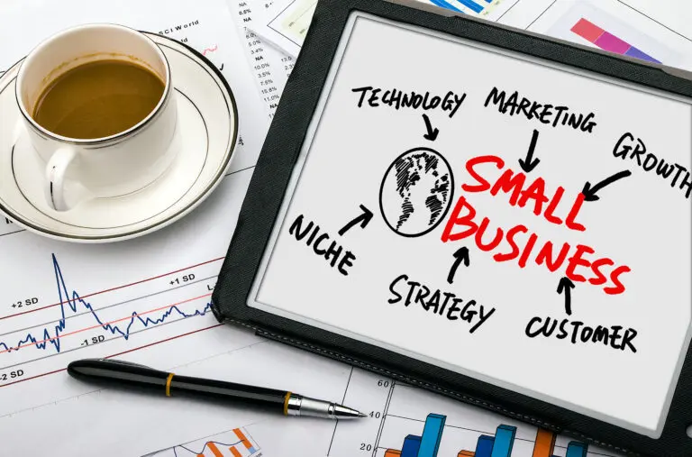 Small,Business,Concept,Diagram,Hand,Drawing,On,Tablet,Pc