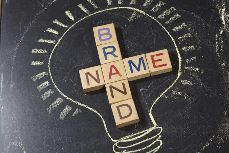 Brand,Name,Crossword,With,Wooden,Block,On,The,Blackboard