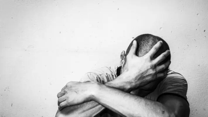 Homeless,Man,Drug,And,Alcohol,Addict,Sitting,Alone,And,Depressed