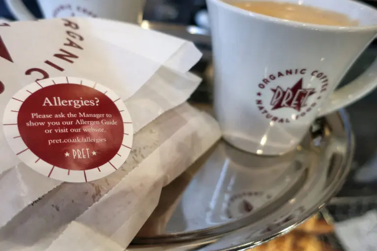 Pret sandwich allergies