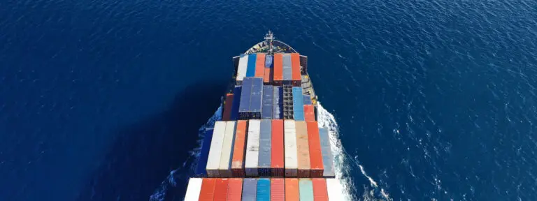 Aerial,Drone,Ultra,Wide,Photo,Of,Colourful,Truck,Size,Container