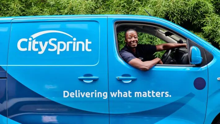CitySprint van and courier