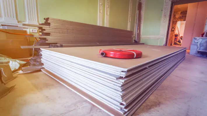 Construction,Materials,And,Sheets,Of,Plasterboard,Or,Drywall,Are,Prepared