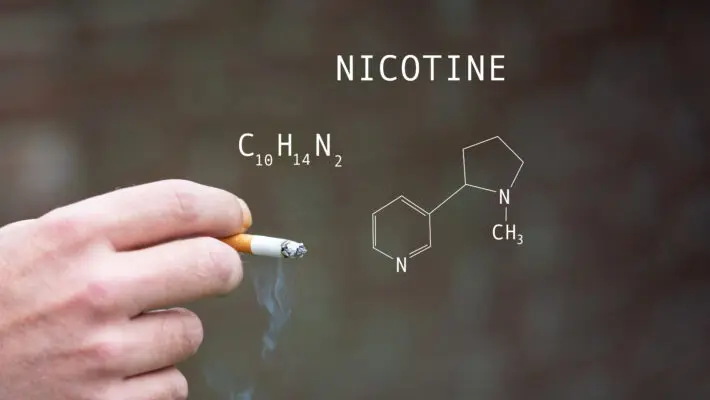Structural,Molecular,Model,Of,Nicotine,On,Soft,Blurred,Background,Of