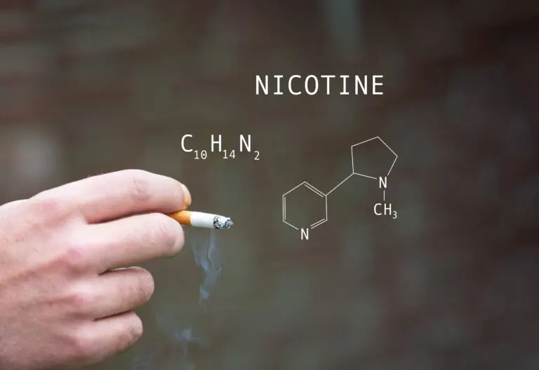 Structural,Molecular,Model,Of,Nicotine,On,Soft,Blurred,Background,Of