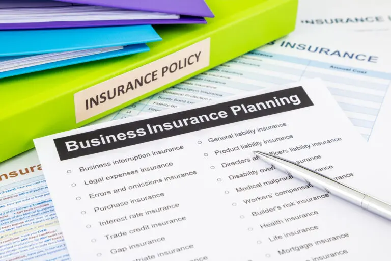 Business,Insurance,Planning,Checklist,With,Documents,And,Binders,,Concept,For