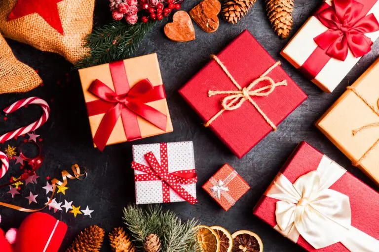 Christmas,Presents,On,Dark,Background