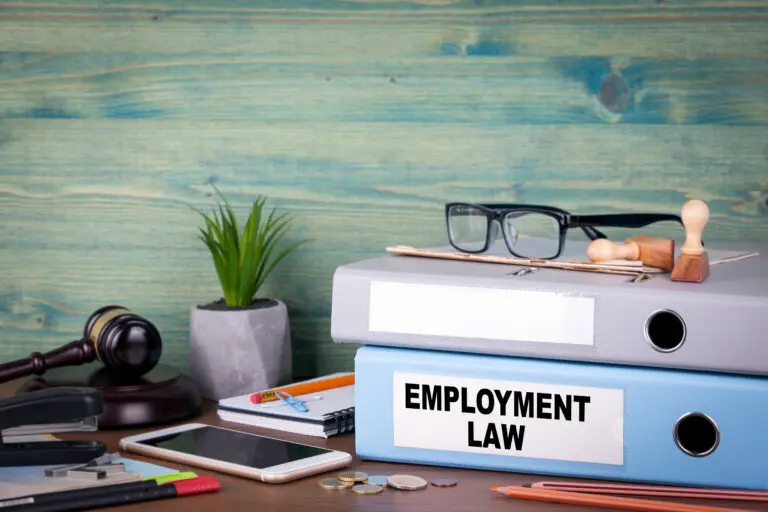 Employment,Law,Concept.,Binders,On,Desk,In,The,Office.,Business