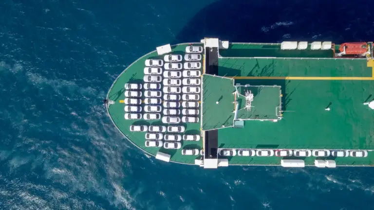 Aerial,Image,Of,A,Large,Roro,(roll,On/off),Vehicle,Carrie