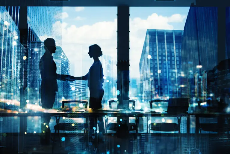 Handshake,Of,Two,Businessperson,In,Office,Concept,Of,Partnership,And
