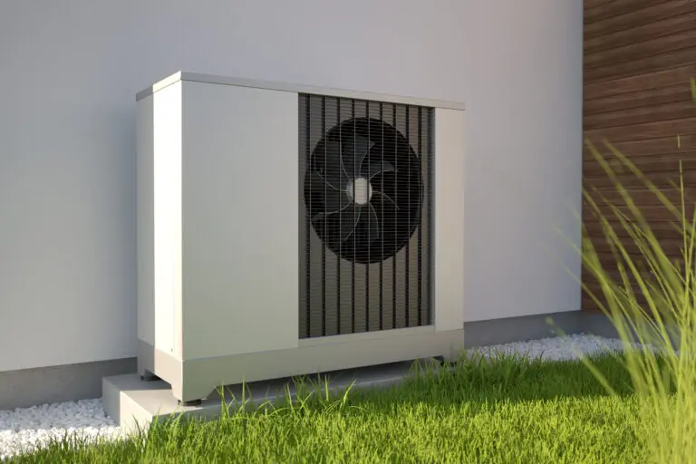 Air,Heat,Pump,Beside,House,,3d,Illustration