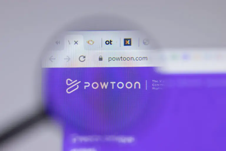 New,York,,Usa,-,26,April,2021:,Powtoon,Logo,Close-up