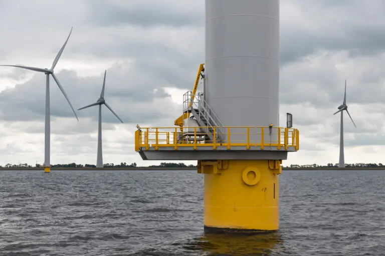 A 50 per cent stake in a huge offshore wind farm being built off the Yorkshire coast has been sold for £3 billion to a pair of French investors.