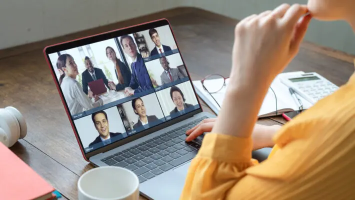 Video,Conference,Concept.,Telemeeting.,Videophone.,Teleconference.