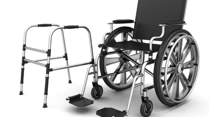Adjustable,Folding,Walkers,For,The,Elderly,And,Wheel,Chair,On