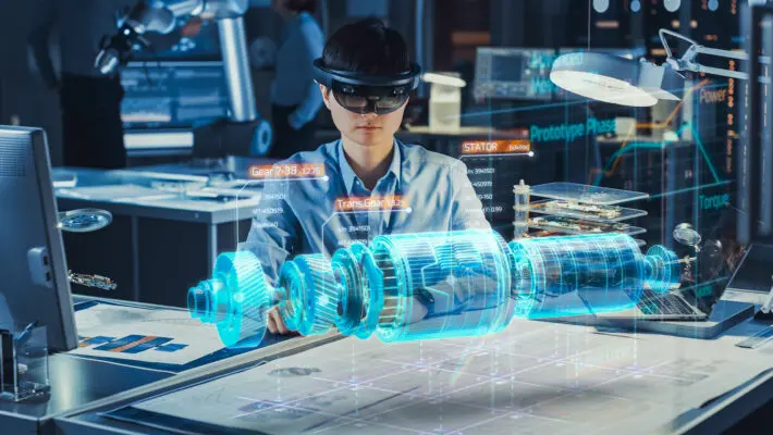 Industrial,Factory,Chief,Engineer,Wearing,Ar,Headset,Designs,A,Prototype