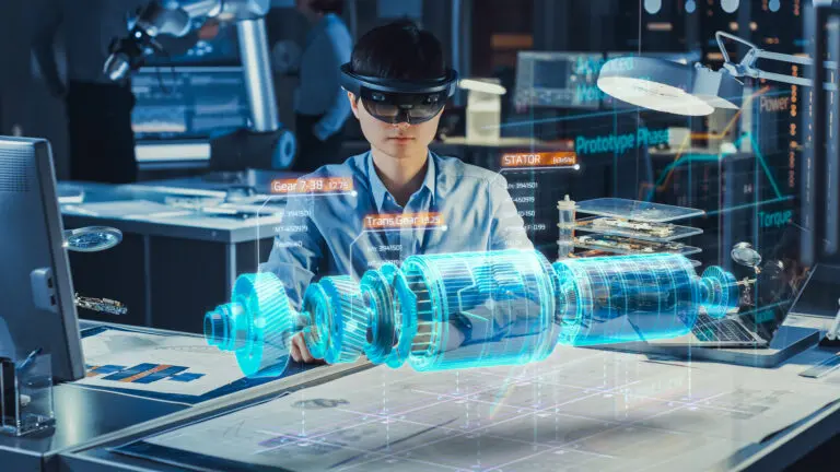 Industrial,Factory,Chief,Engineer,Wearing,Ar,Headset,Designs,A,Prototype
